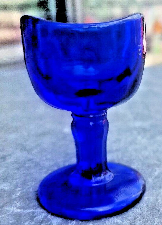 John Bull Vintage Style Cobalt Blue Glass Eye Wash Bath Cup 2 3/4"