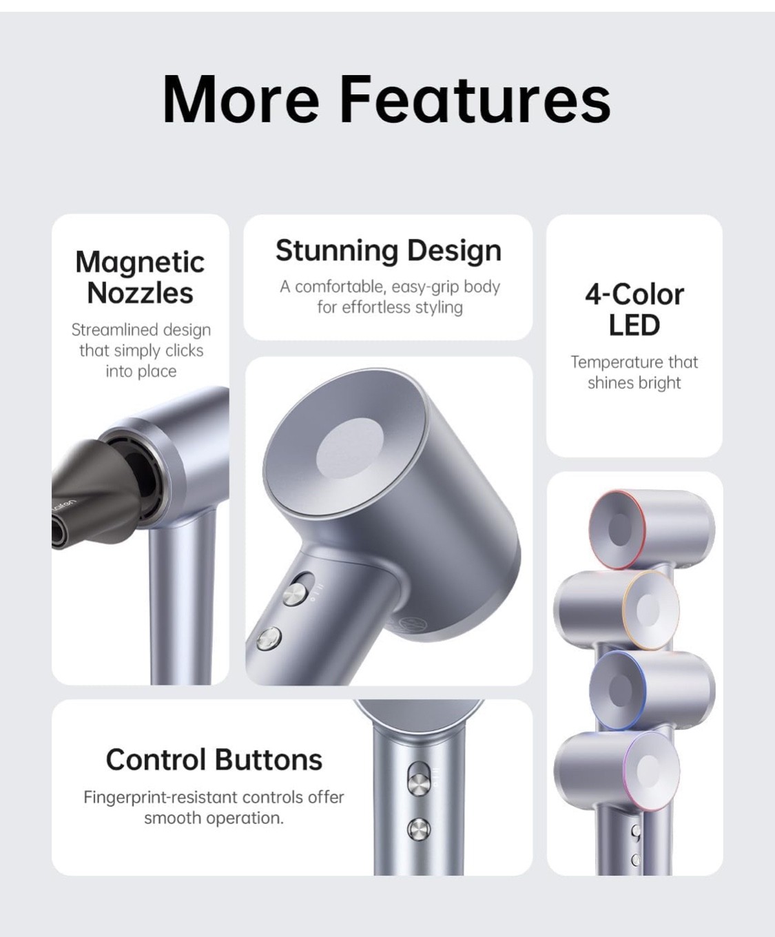 Laifen Swift Hair Dryer (# LF03 - Silver Blue, Brand New)