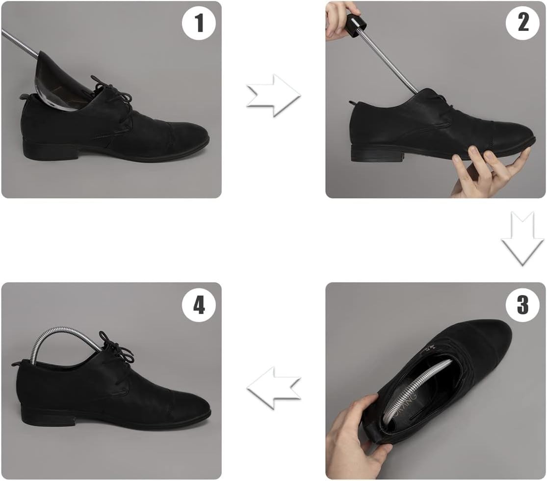 10 Pairs Plastic Shoe Trees for Men (Black)