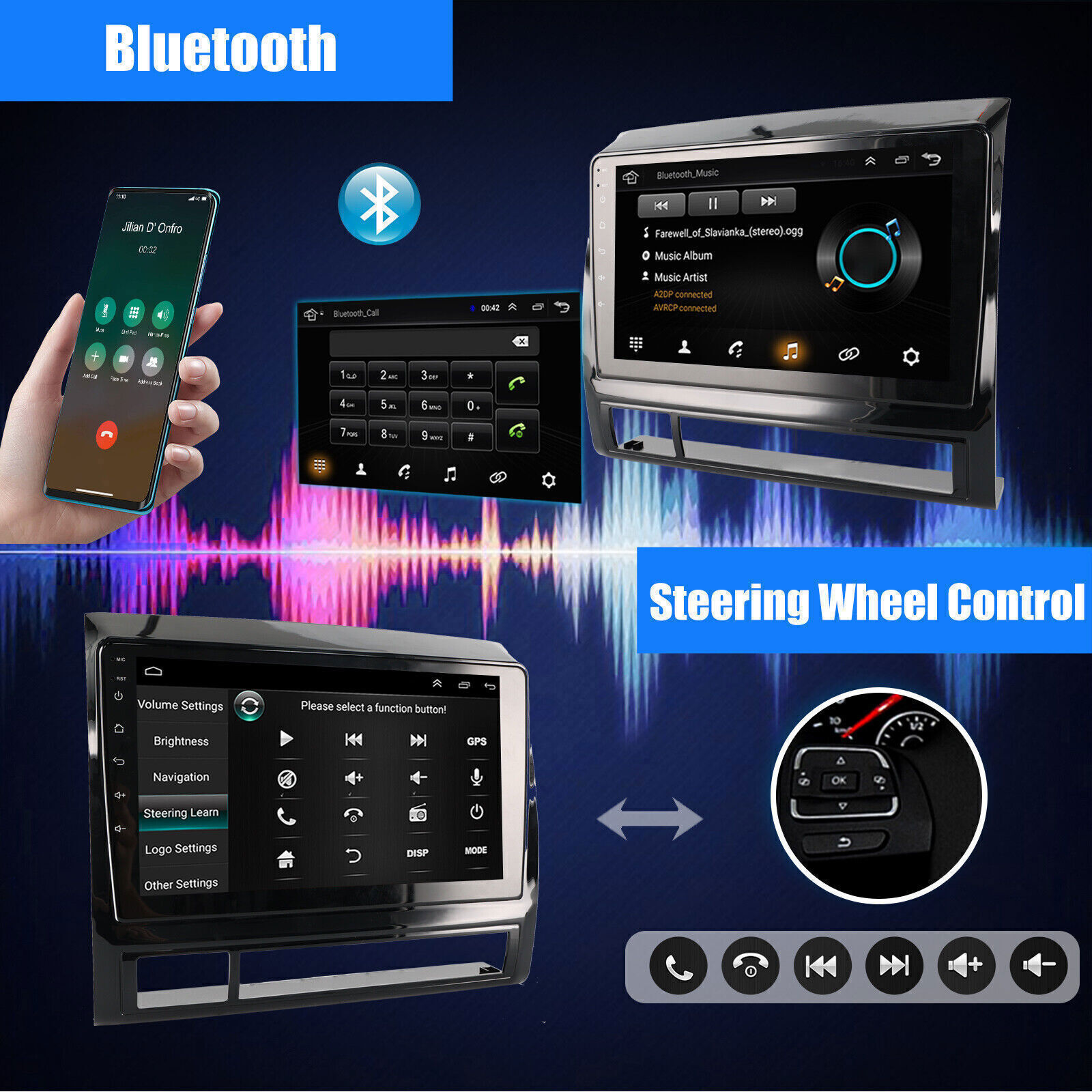 Android 13.0 Car Stereo Radio Wifi Apple CarPlay GPS For Toyota Tacoma 2005-2013