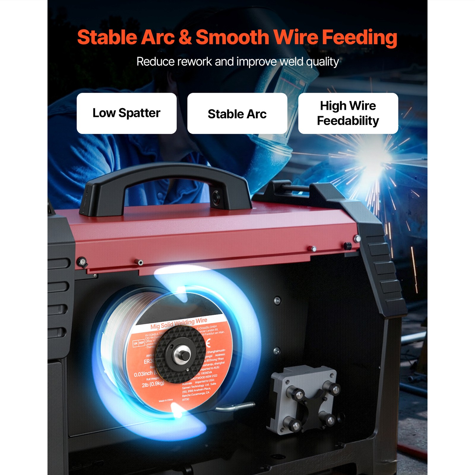 Uimoso Solid MIG Welding Wire ER308L 0.03-inch 2 lbs Stainless Steel Wire