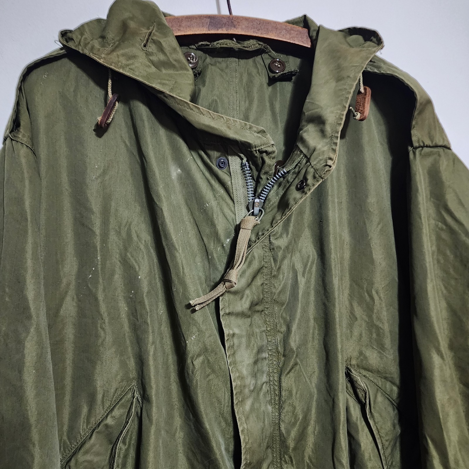 Vtg US Army M-1951 Fishtail Parka Shell Hudson Garment Co 1952 Korean War M51