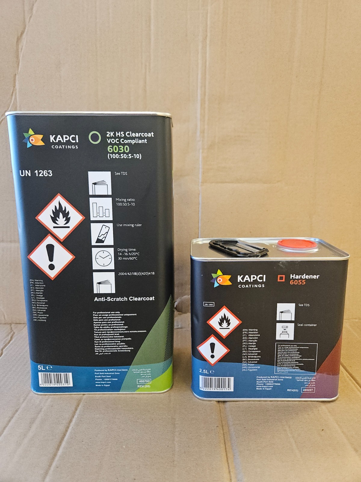 KAPCI CLEAR COAT 6030 NEW STOCK LOW VOC COMPLIANT 5L + 2.5 HARDENER MEDIUM