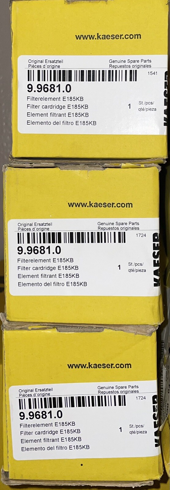 Kaeser Compressors;  E185KB; OEM; Coalescing Filter, P/N 9.9681.0