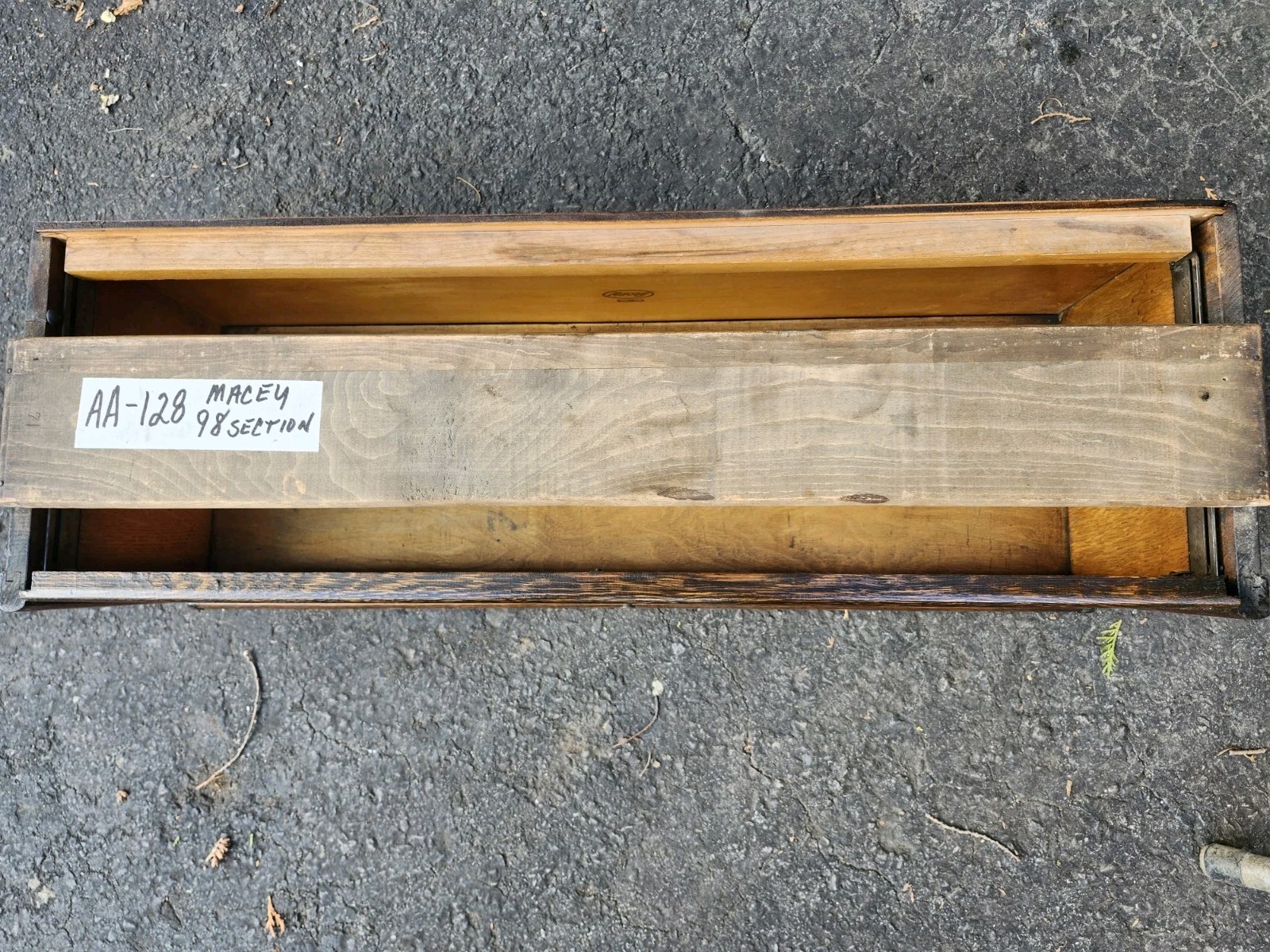 MACEY 98 Tiger Oak Bookcase Section