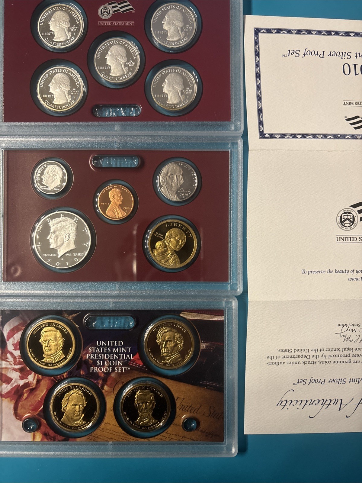 2010 United States Mint Brilliant Uncirculated Clad and Silver Proof Sets