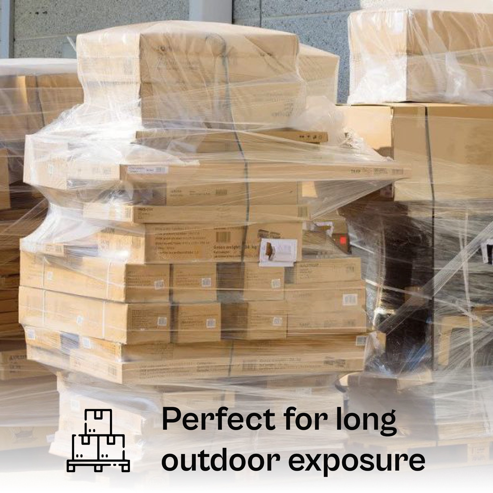 UVI Machine Wrap Stretch Film - 20" x 5000', 80 Gauge, Ultraviolet Protection