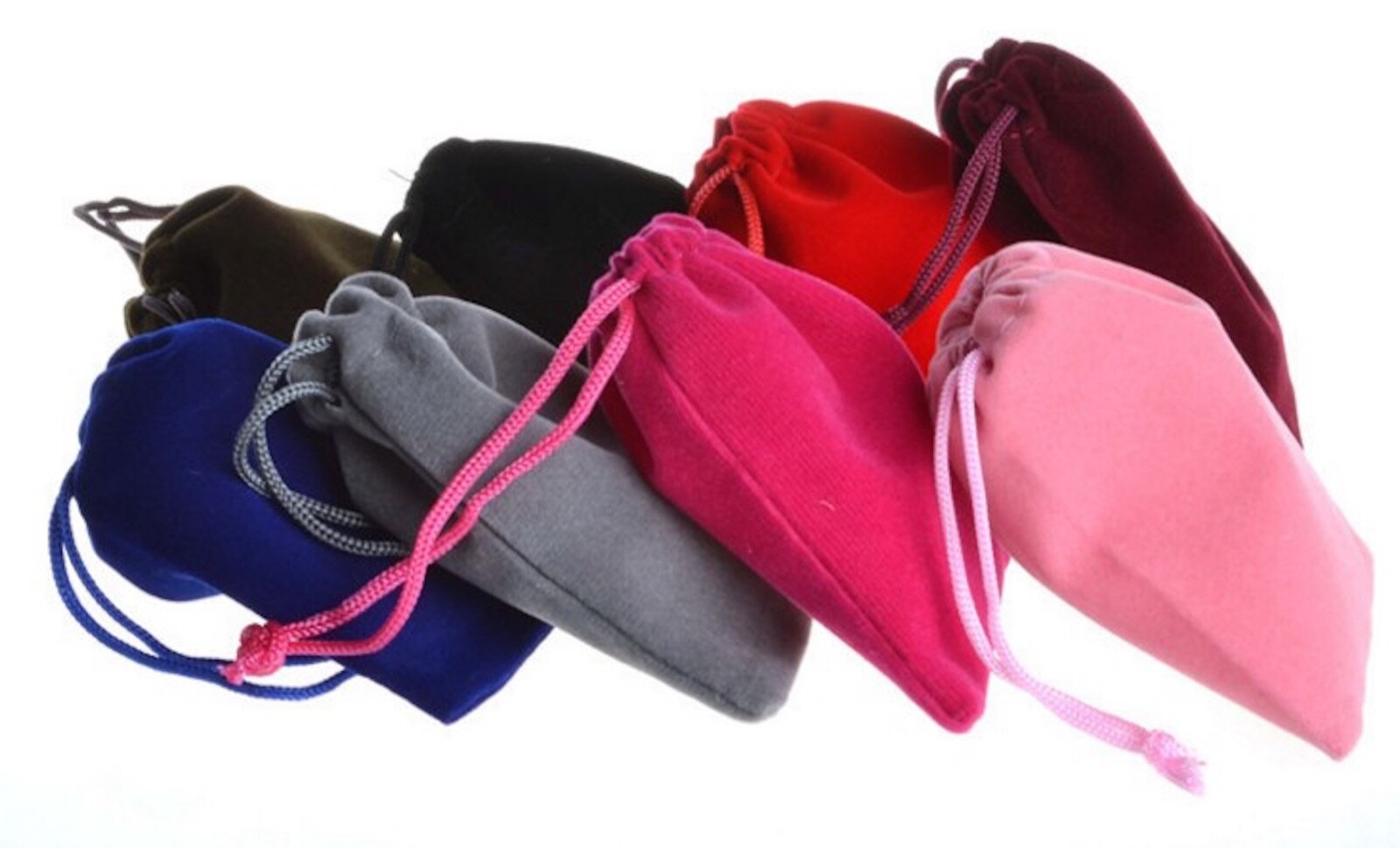 10 PACK VELVET BAGS 4" x 3.5" party wedding gift jewelry drawstring soft pouch