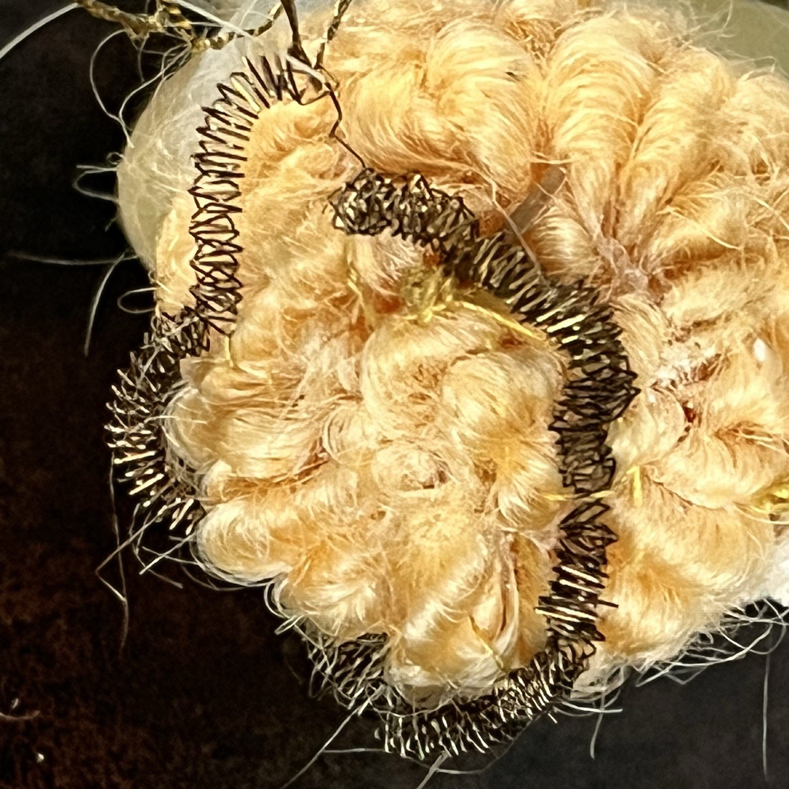 OOAK Wax Angel / Cherub Christmas Ornament Artist Gladys MacDowell RARE