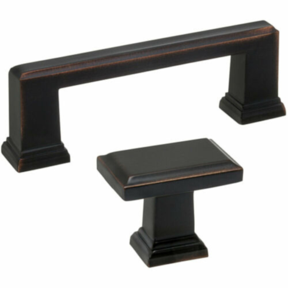 Allen + Roth Gladden Oil-Rubbed Bronze Cabinet Knob, Pull 3 Inch or 96mm Centers