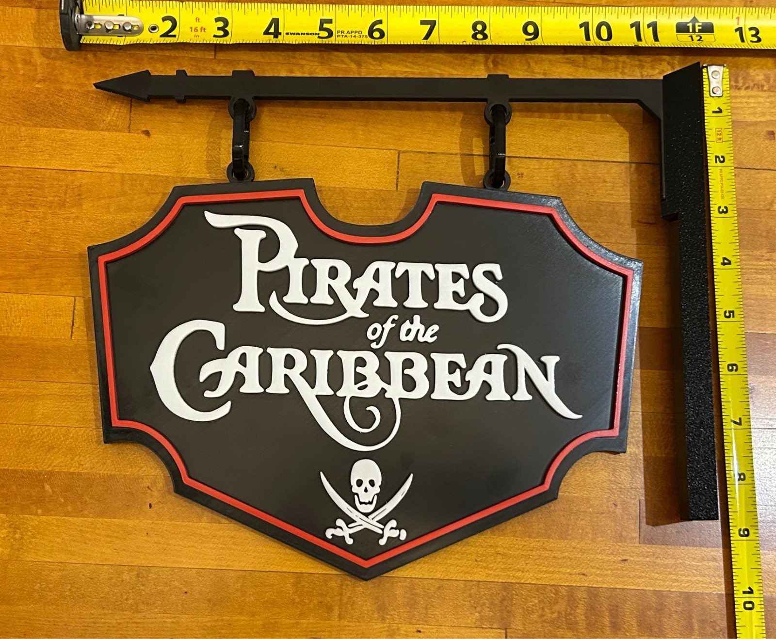 Pirates of the Caribbean Hanging Wall Plaque Disney Ride Prop Inspired Decor Art