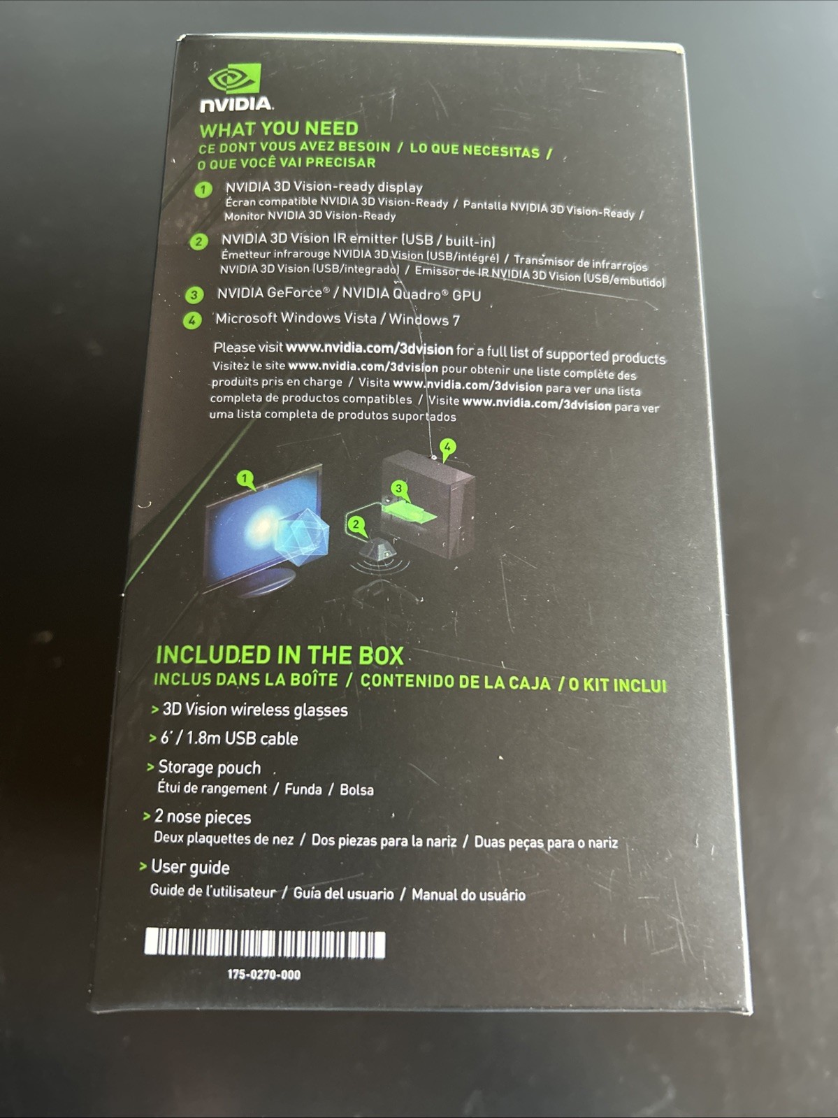 NVIDIA 3D Vision 2 Wireless Glasses -New Unopened Box Immersive 3D PC Experience