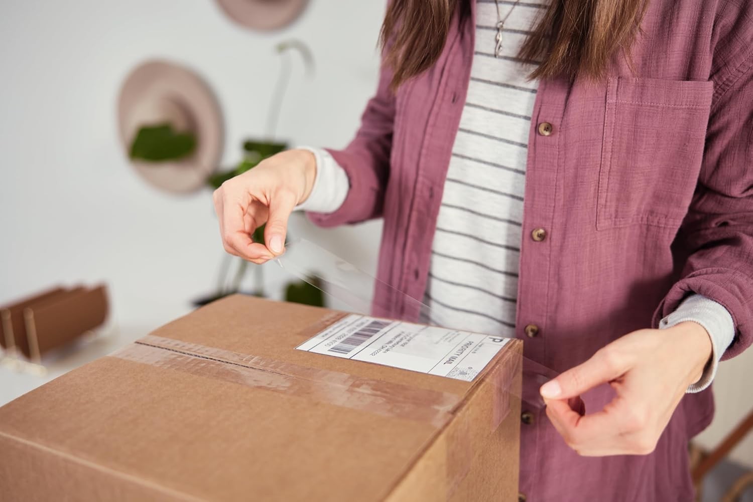 Duck HD Clear Packing Tape Dispenser Heavy Duty Packaging Tape Gun for Packin...