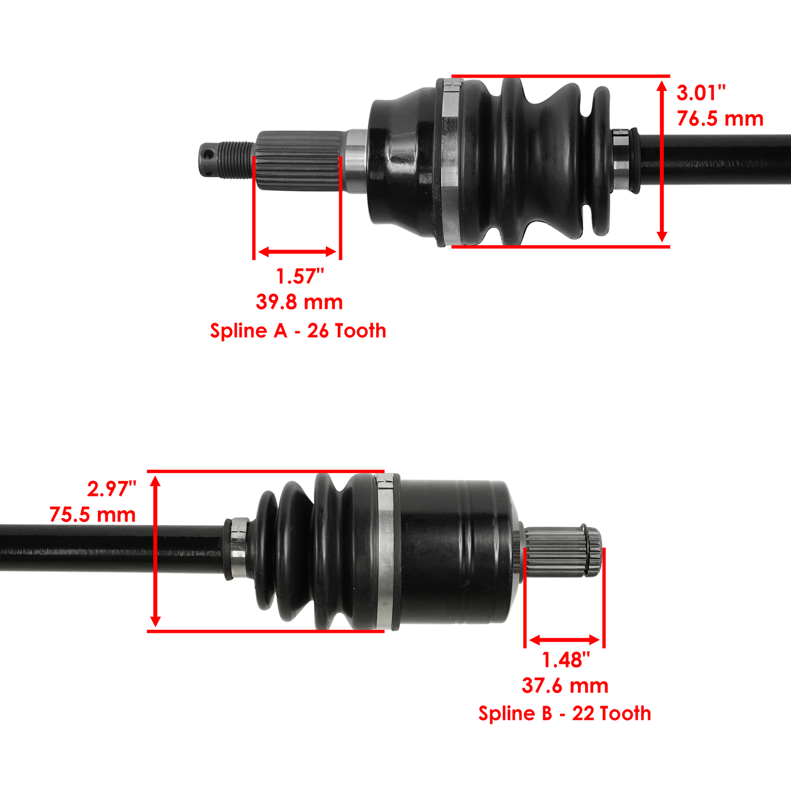 Front Right Complete CV Joint Axle for Polaris RZR XP 1000 Eps 2014 2015