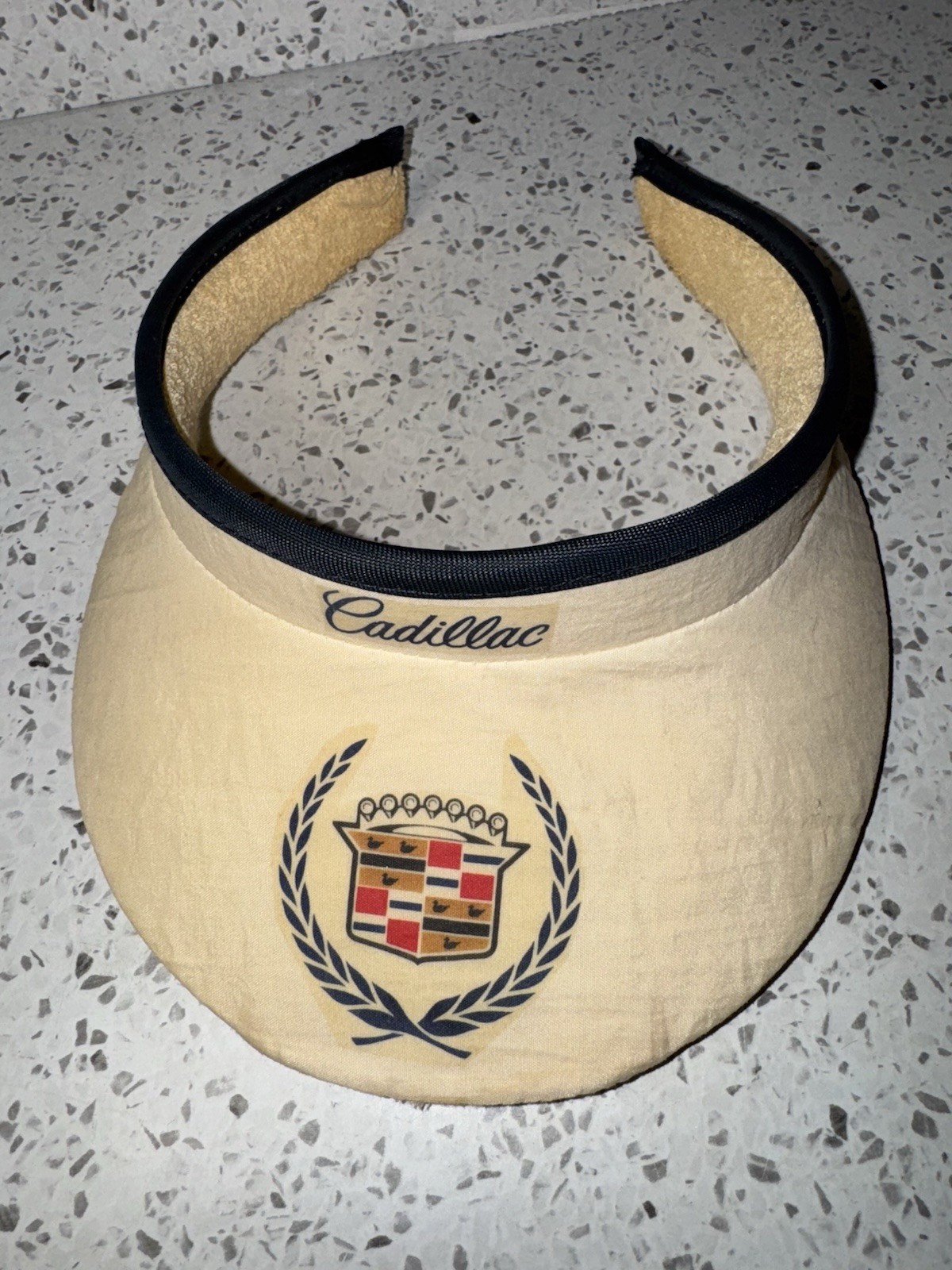 Vintage Cadillac Head Visor Hat with Attached Cadillac Sunglasses