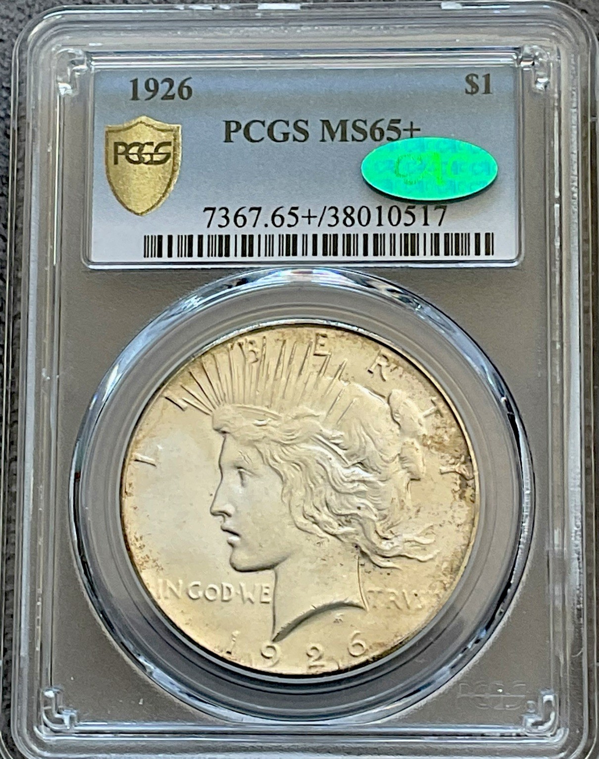 1926 P Peace Silver Dollar $1 PCGS MS65+ CAC High Grade Beauty Free Shipping