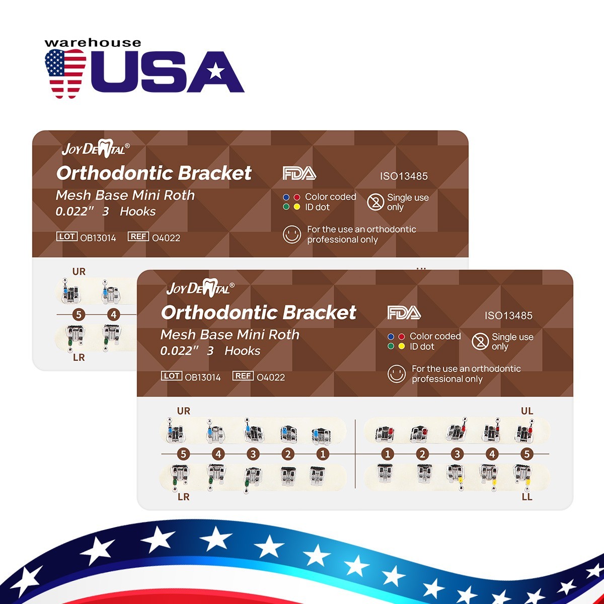 20pcs/pack Dental Orthodontic Brackets Braces Mesh Base Mini Roth 022 Hooks MIM