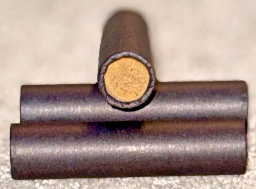 wheat penny black roll lincoln cent unsearched mixed dates mint marks bu