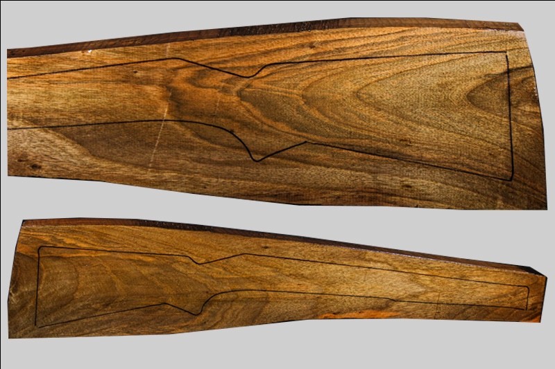 Turkish walnut rifle stock blank R151