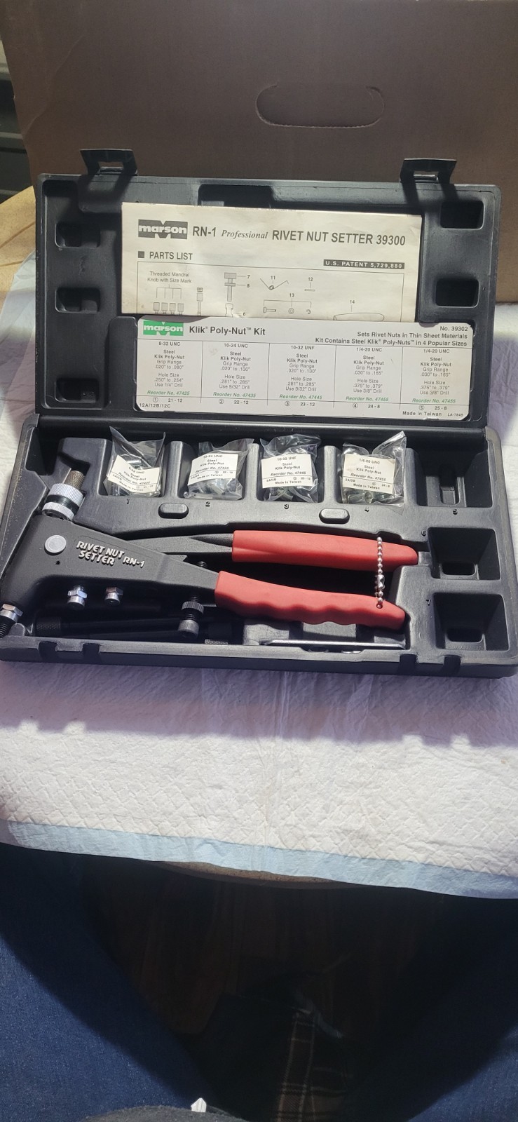 Marson Poly Nut Rivet Set 39302