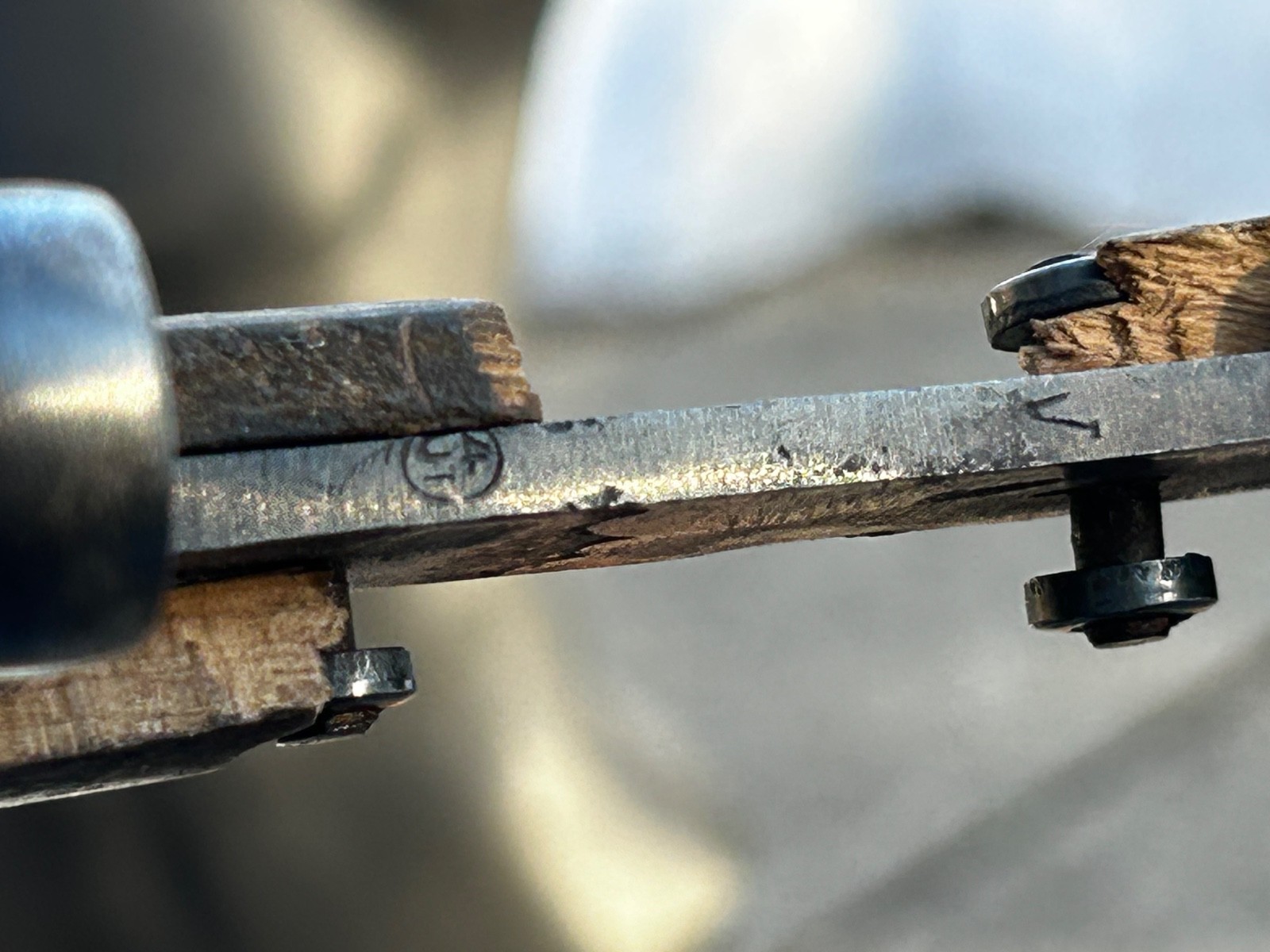 Original German Model 1871 / 94 Bayonet with Leather Scabbard