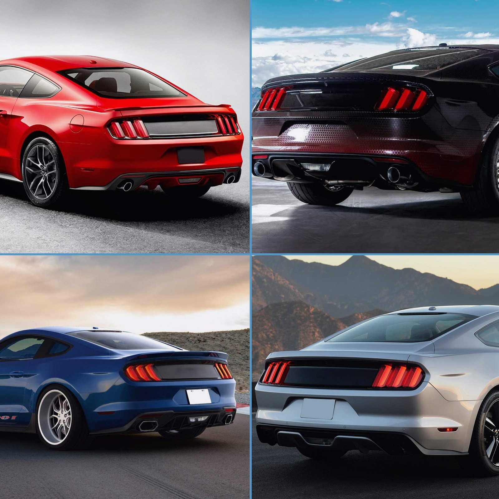 Tail lights Assembly Fit for 2015-2020 Ford Mustang 6th Gen Plug-and-play