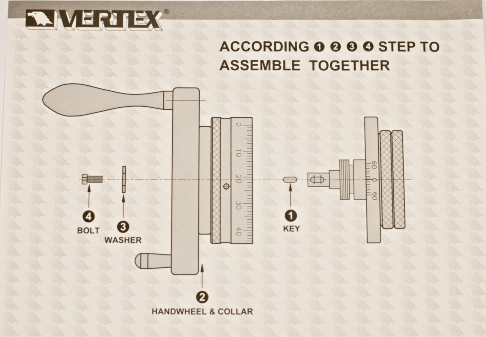 VERTEX HV-6 (4-Slot) 6" Horizontal/Vertical Rotary Table with 4-Slot Face Plate