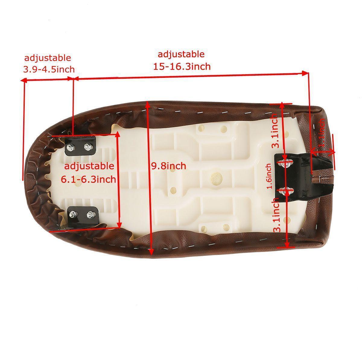 Motorcycle Cafe Racer Seat Flat & Hump Saddle Fit For Honda CB Suzuki GS Yamaha