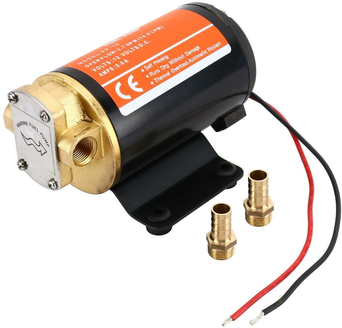 12V 3.7GPM 14.0LPM Electric Oil Scavenge Pump Oil Transfer Turbo Oil Gear Pump