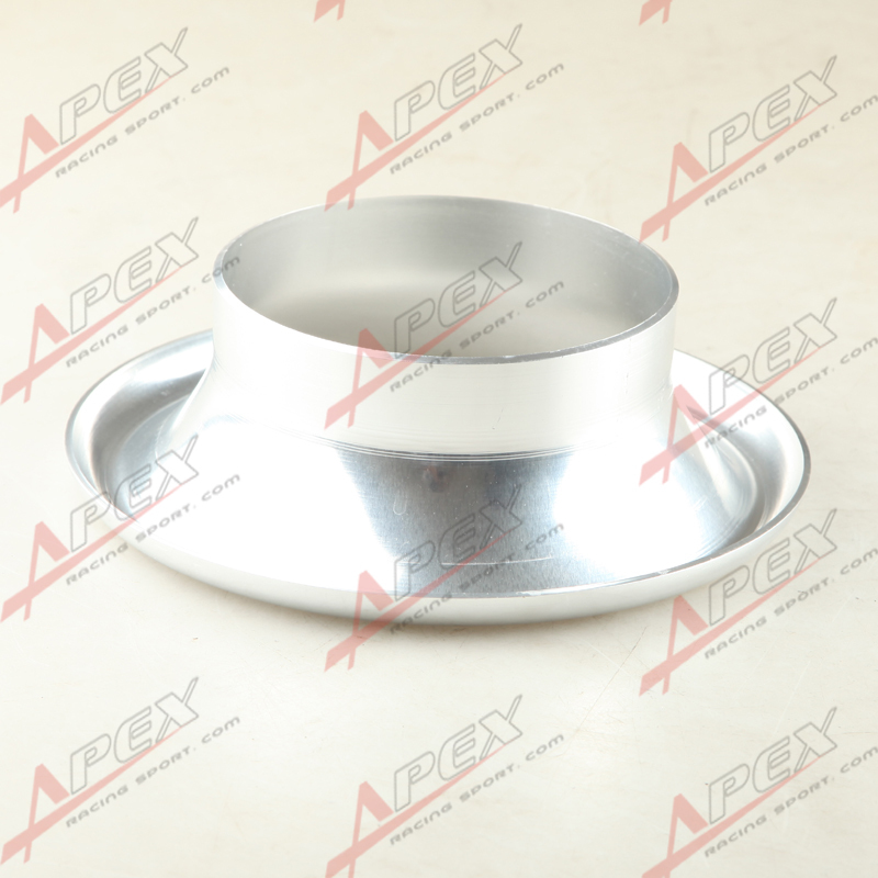 5" Inch Short Ram/ Cold Air Intake Turbo Horn Velocity Stack Adapter Silver