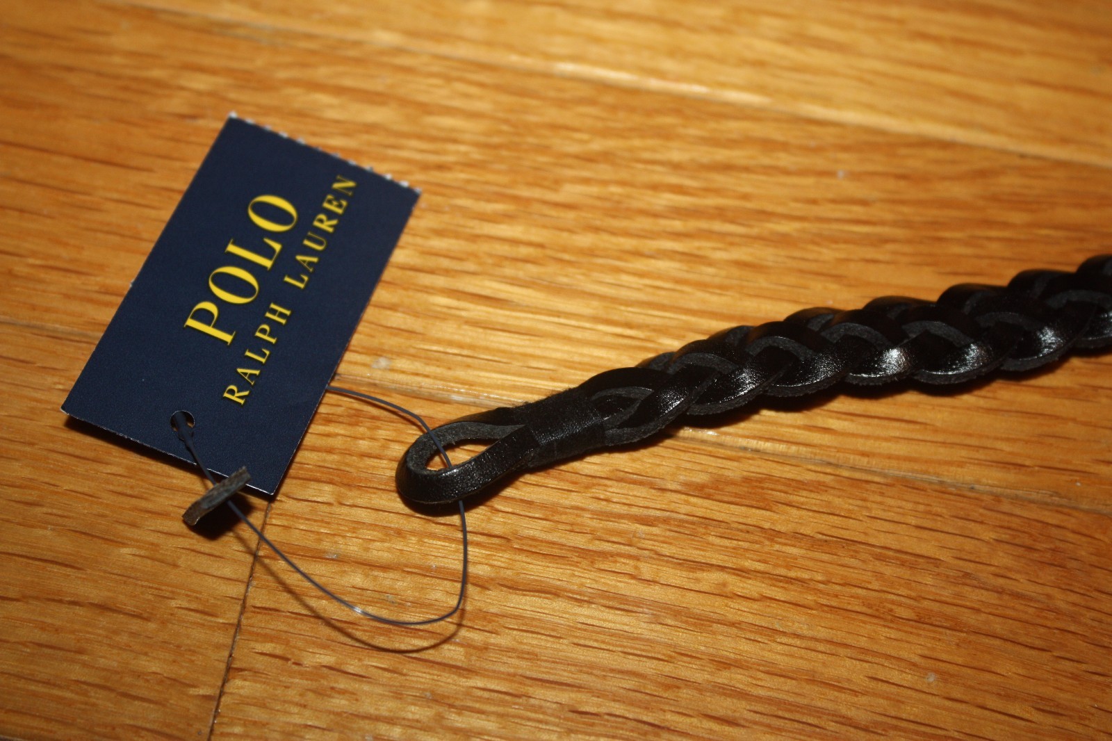 New POLO Ralph Lauren UNISEX Braided Leather Wrist Strap Bracelet Black OR Brown