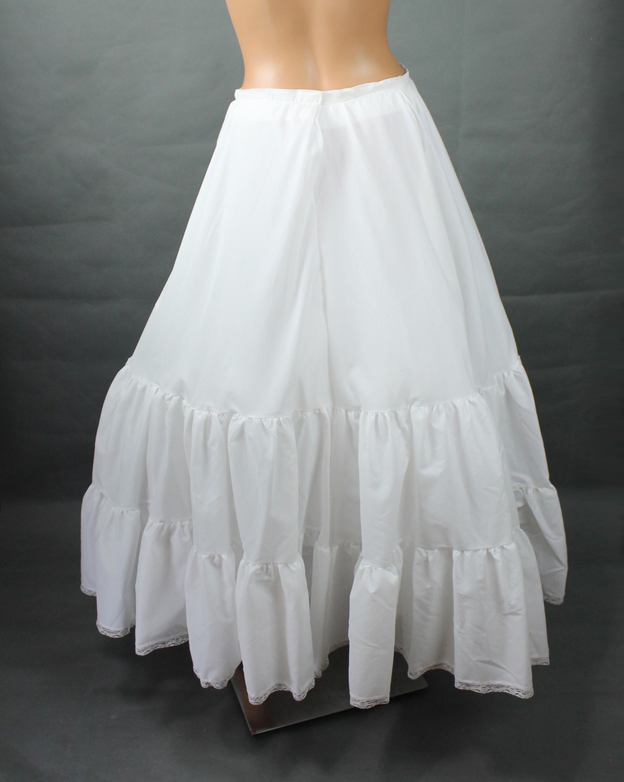 80s Bridal Crinoline Sz S Vintage Long tiered Very Full 2 Layer Petticoat