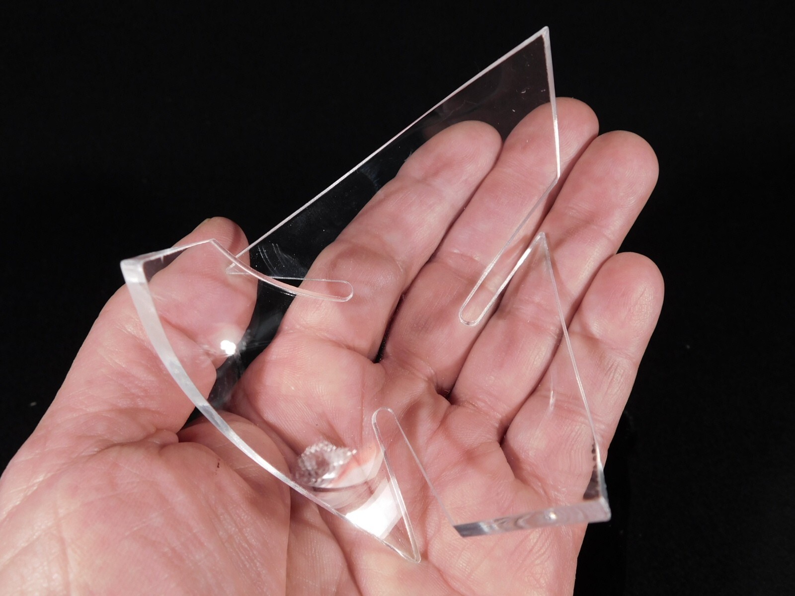 Display Stand Three Post TWIST Design Clear Lucite Medium Size