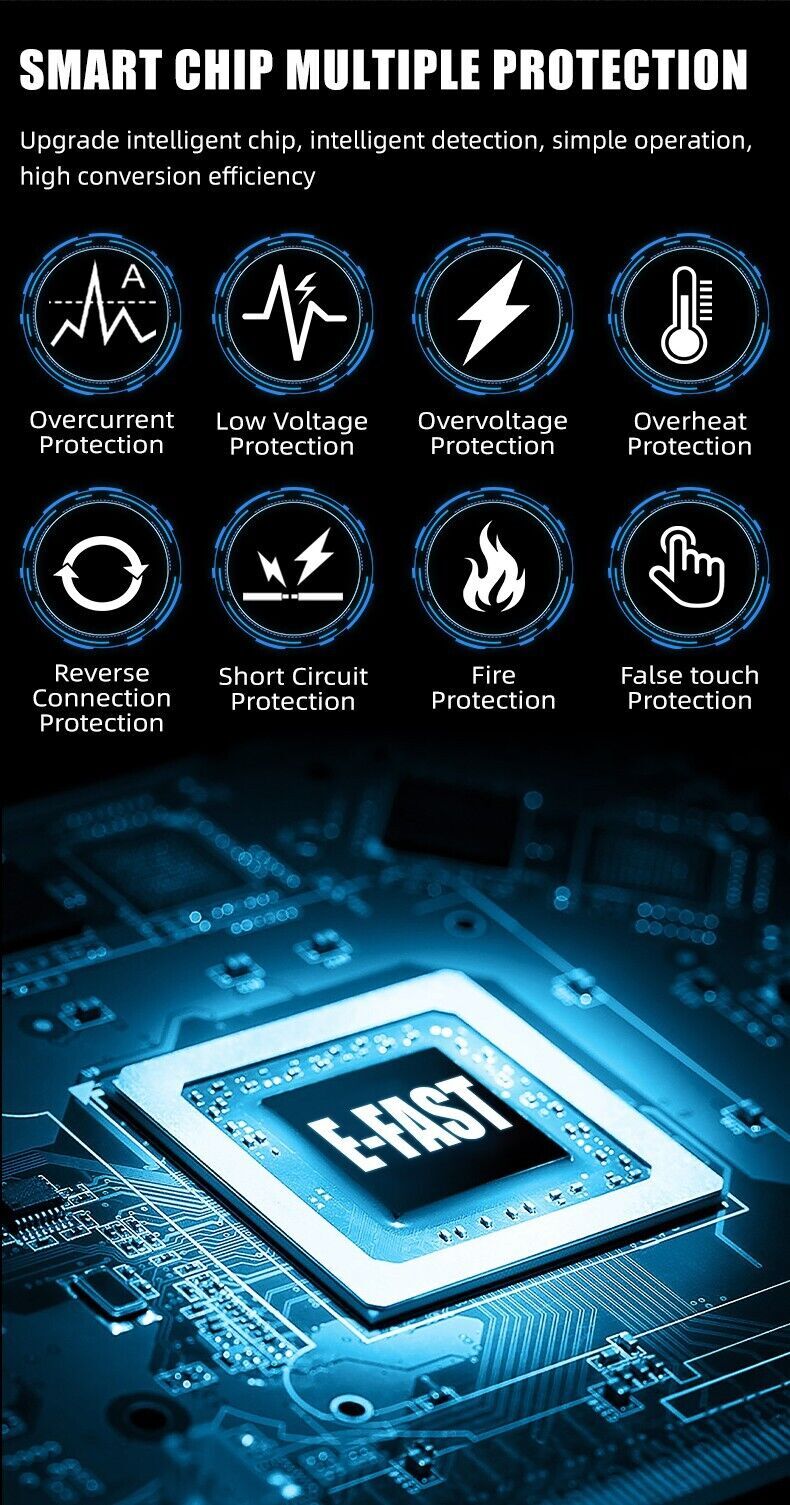 12V Smart Car Battery Charger Automatic Lifepo4 Repair Maintainer Trickle