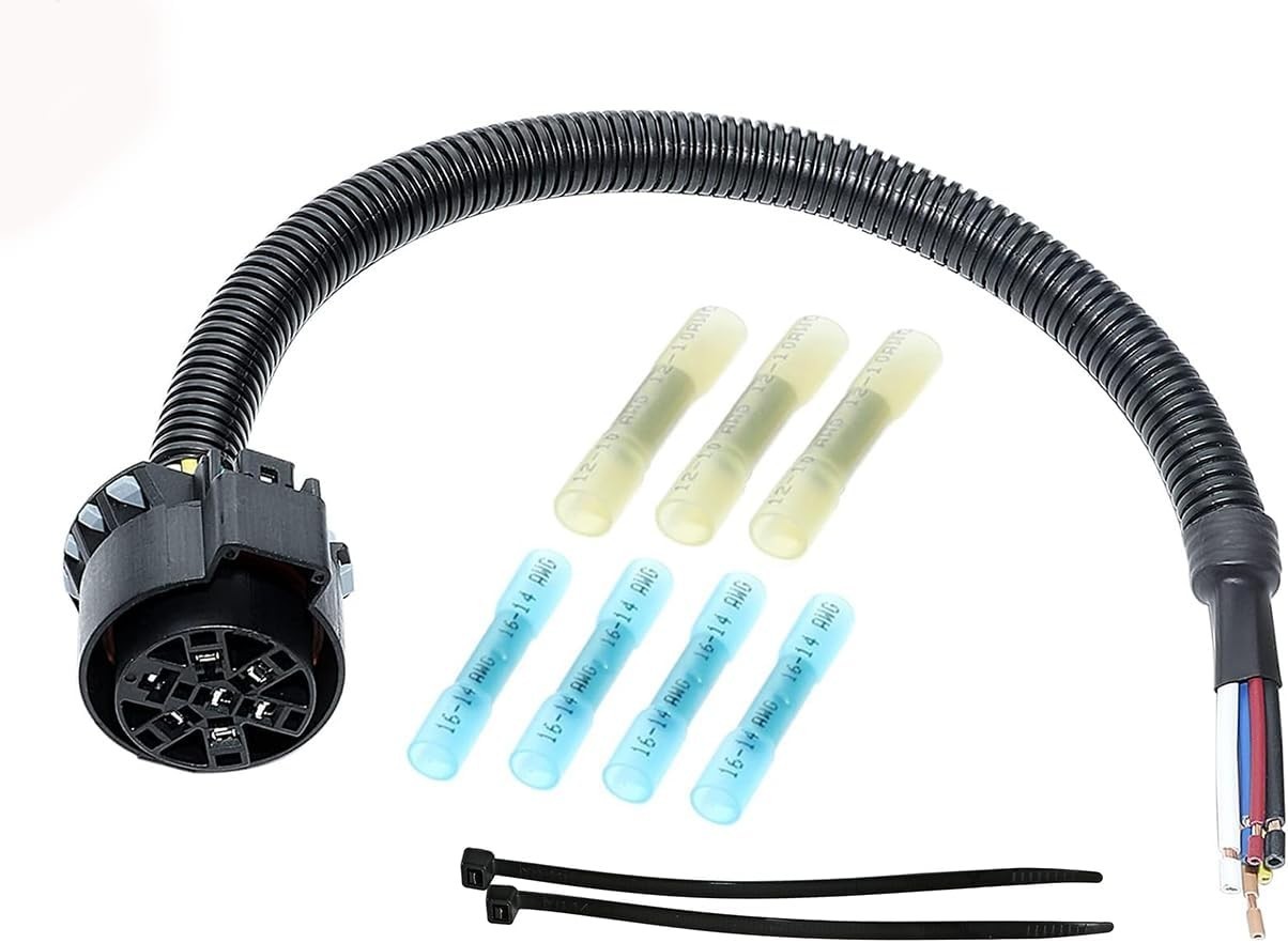 7 Way & 4 Flat Trailer Tow Hitch Wiring Plug Receptacle & USCAR Connector