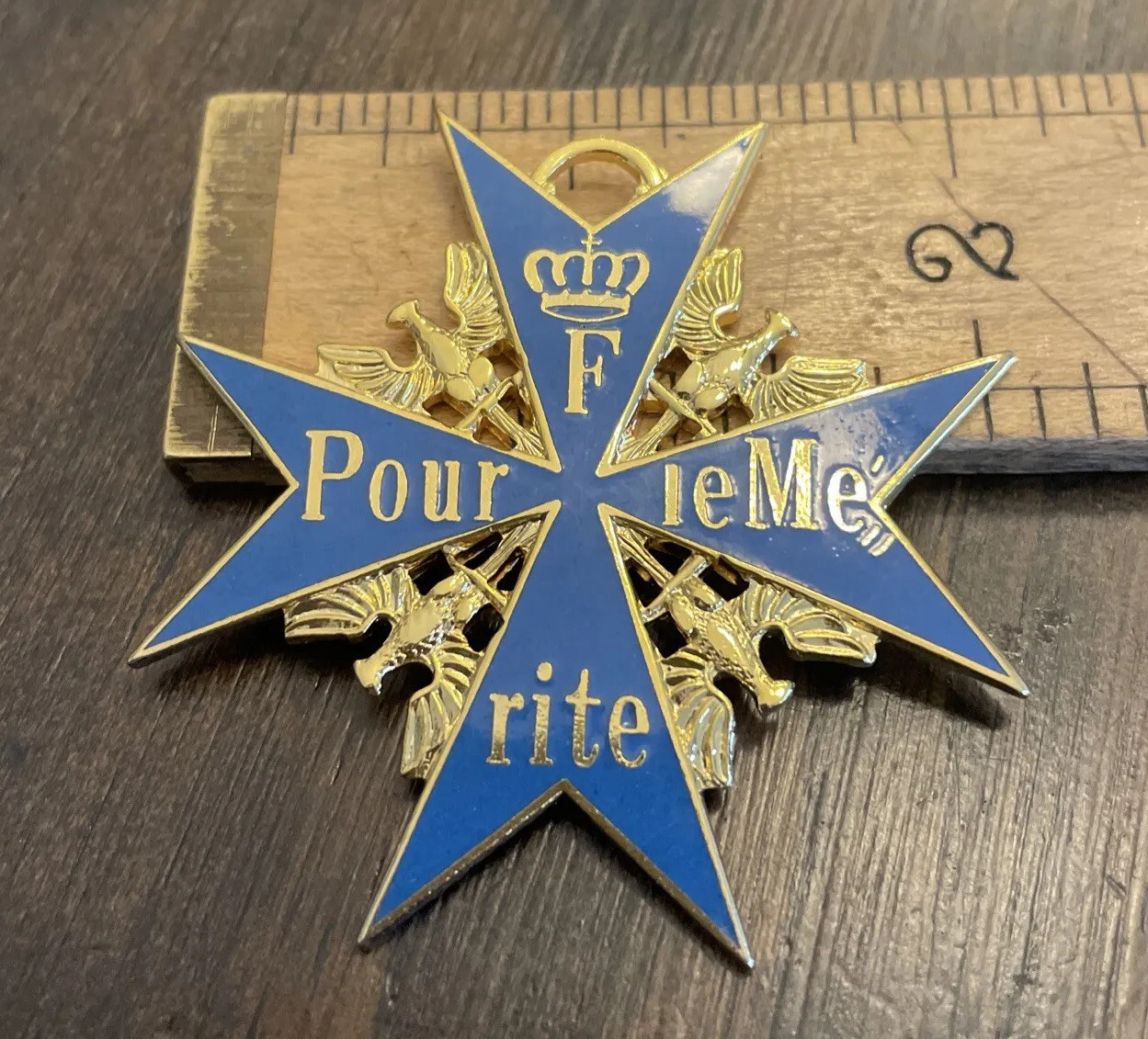 WW1 German BLUE MAX MEDAL Pour Le Merite Award Military Order Iron Cross Badge