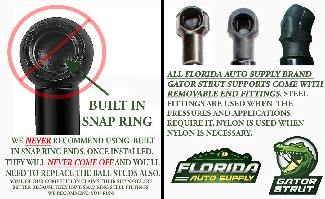 Two Trunk Lift Supports FAS-678 For Lexus Sedans: 2006-2015 IS250, IS350, IS F