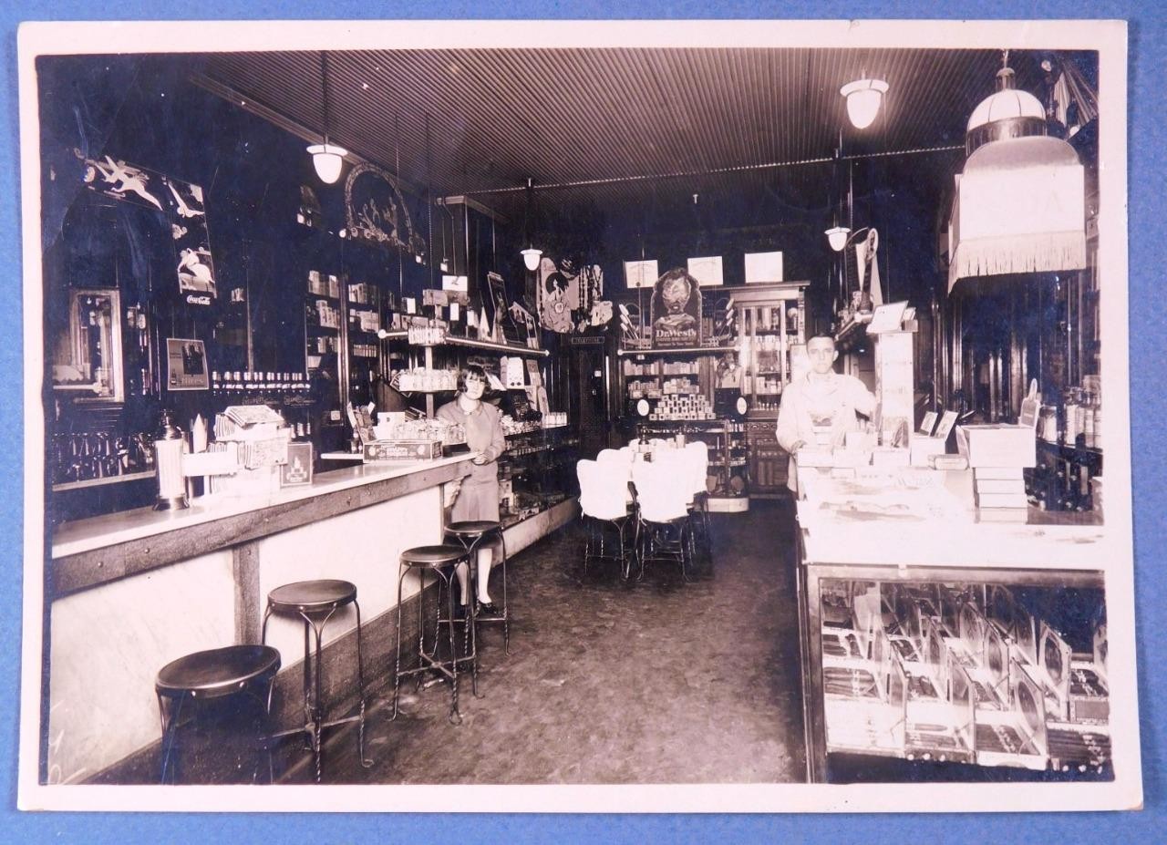 1920's Soda Fountain Cigar & Perfume Store 5 x 7 Original Photograph B8S1