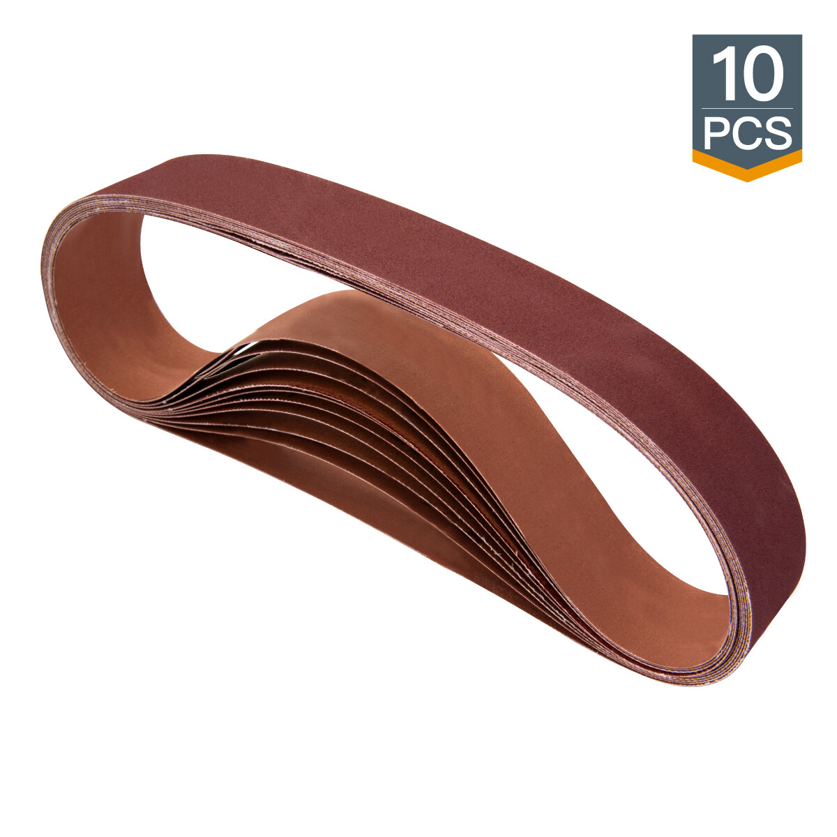 POWERTEC 2 x 42 inch 60 Grit Sanding Belt Aluminum Oxide Sandpaper 10PK 424206A