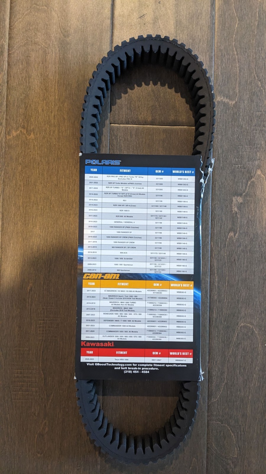 Polaris WBB383-G Boost Worlds Best Clutch Belt