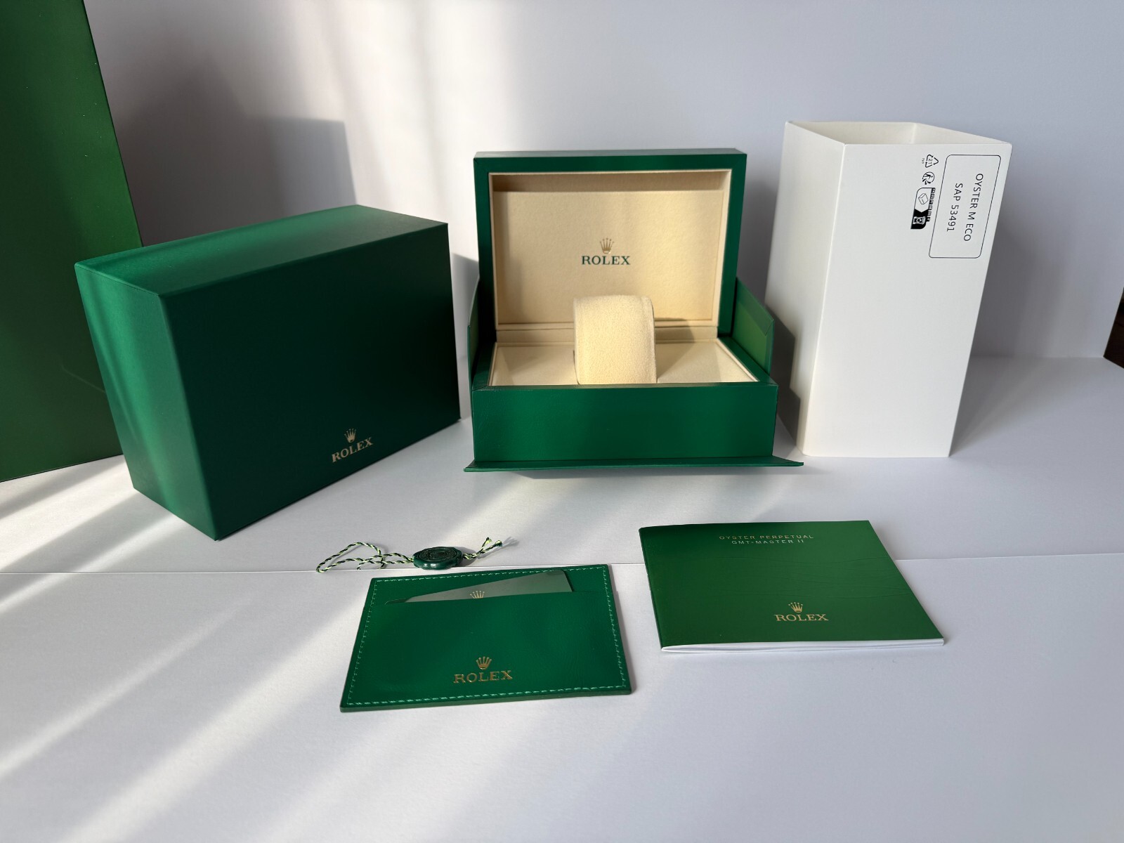 Medium Rolex  Box (Green on Green) ref : 53491.02 New Style  M ECO