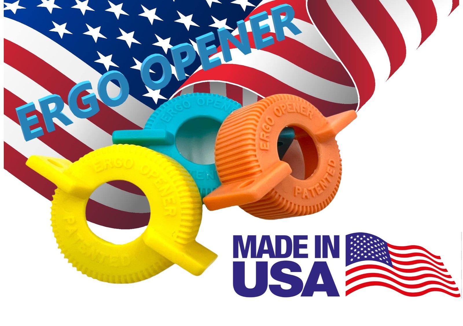 3-Pack WATER BOTTLE Opener ERGO OPENER | Arthritis Sufferers Elderly Seniors