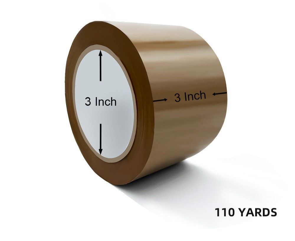 24 Rolls Heavy Duty Tan-Brown Packing Tape 3 Inch x 110 Yards 330 Feet Per Roll
