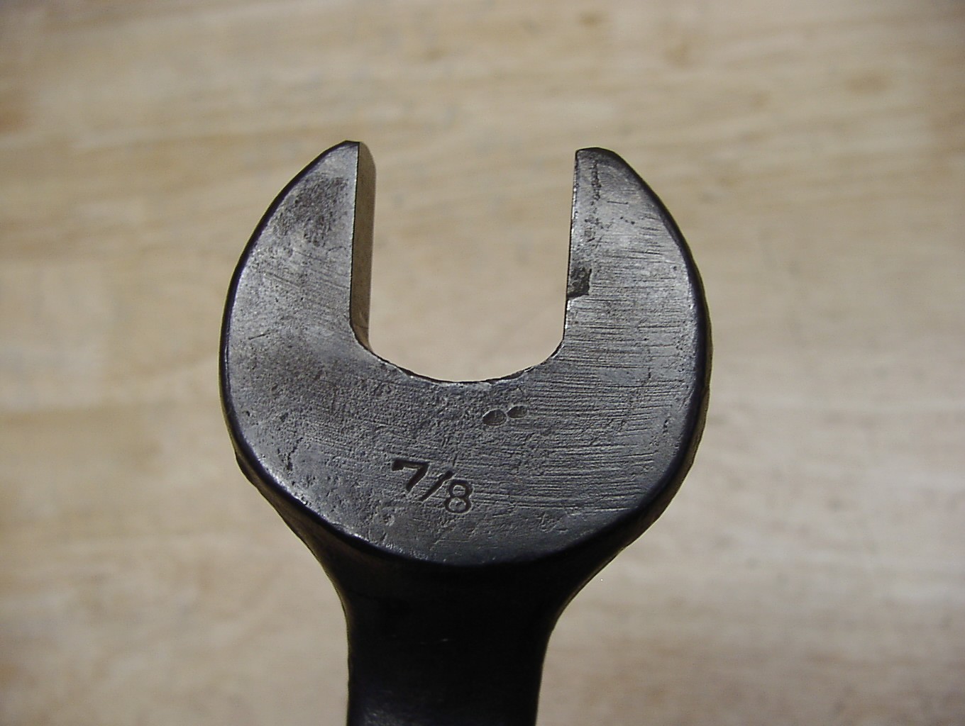Vntg Unreadable Brand USA Spud Wrench,7/8" X 11-5/8",Iron Worker,Skyscraper,VG