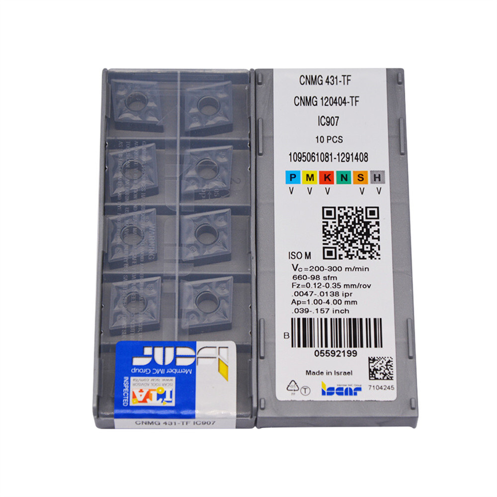 100pcs CNMG120404 TF CNMG431 TF IC907 carbide inserts for lathe turning tool