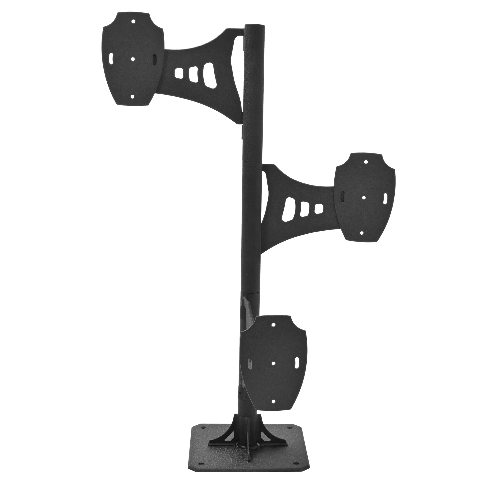 Black Trophy Tree Pedestal Stand Shoulder Mount Style For 3 Taxidermy Display