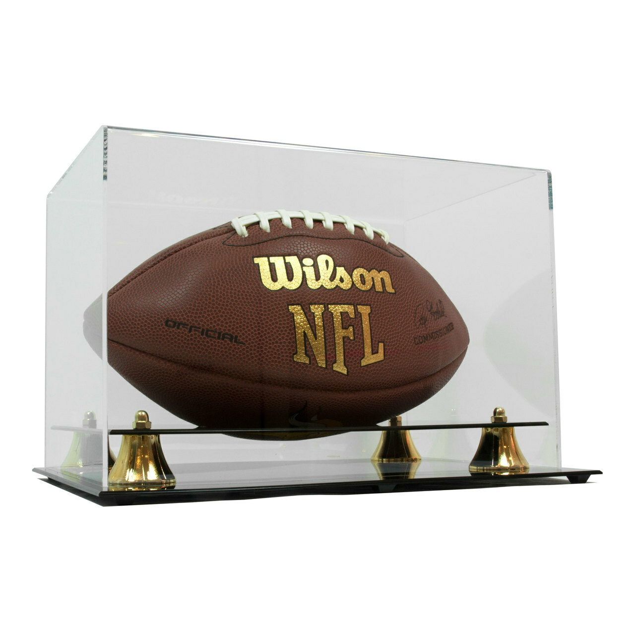 UV Protected DELUXE FULL SIZE FOOTBALL DISPLAY CASE with ALL CLEAR TOP