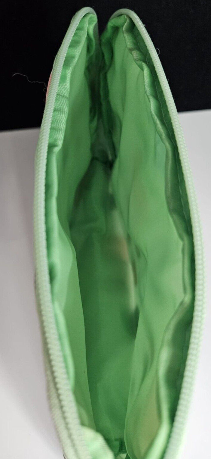 Clinique x Kate Spade Cosmetic Pouch- White/Green - With Zipper - New