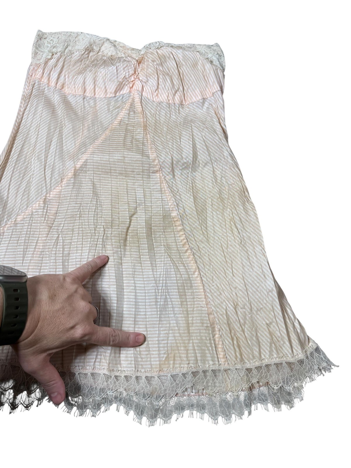 Vintage Sheer Babydoll Camisole Womens Size 2 White Lace Trim USA Y2K