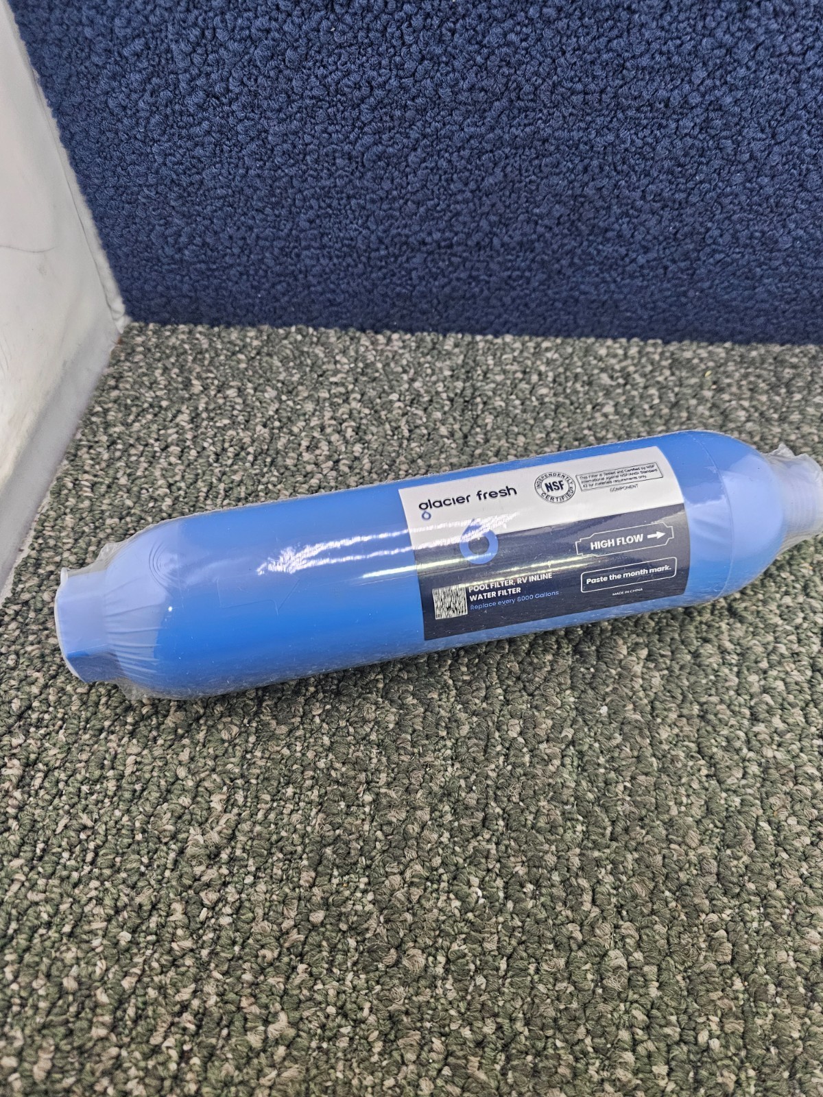 Glacier Fresh RV Inline Water Filter 10-1/2" Length For Chlorine Odor & Sediment